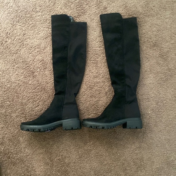 Unisa Knee-High Boot Suede Black US Women's Size 8.5 M - Picture 6 of 8